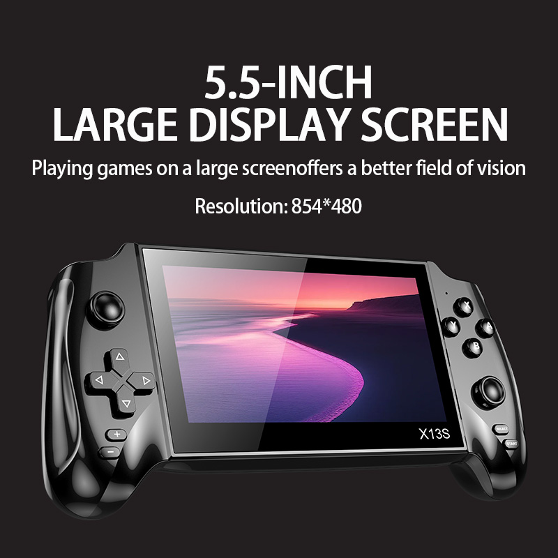 Gaming Console Zone - جهاز ألعاب محمول X13S بتصميم كلاسيكي،