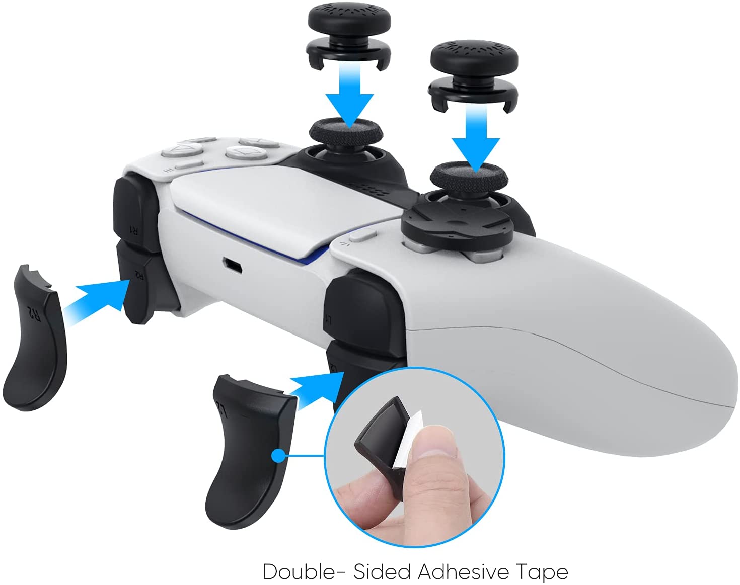 Trigger Extender Button - مجموعة ملحقات PS5، متوافقة مع وحدة