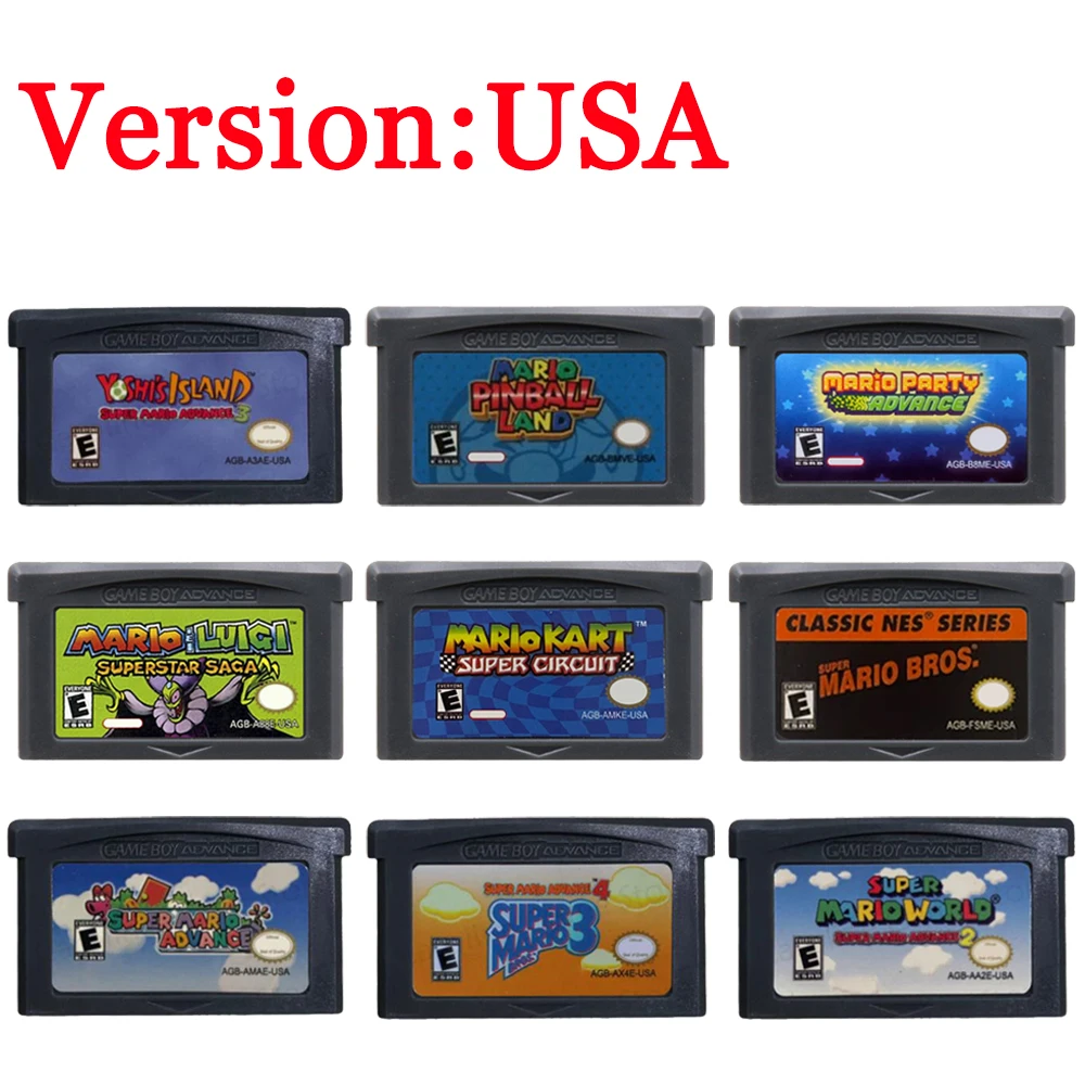 بطاقة ألعاب فيديو GBA 32 بت، س - مراجعة Gaming Console Mario وسعره