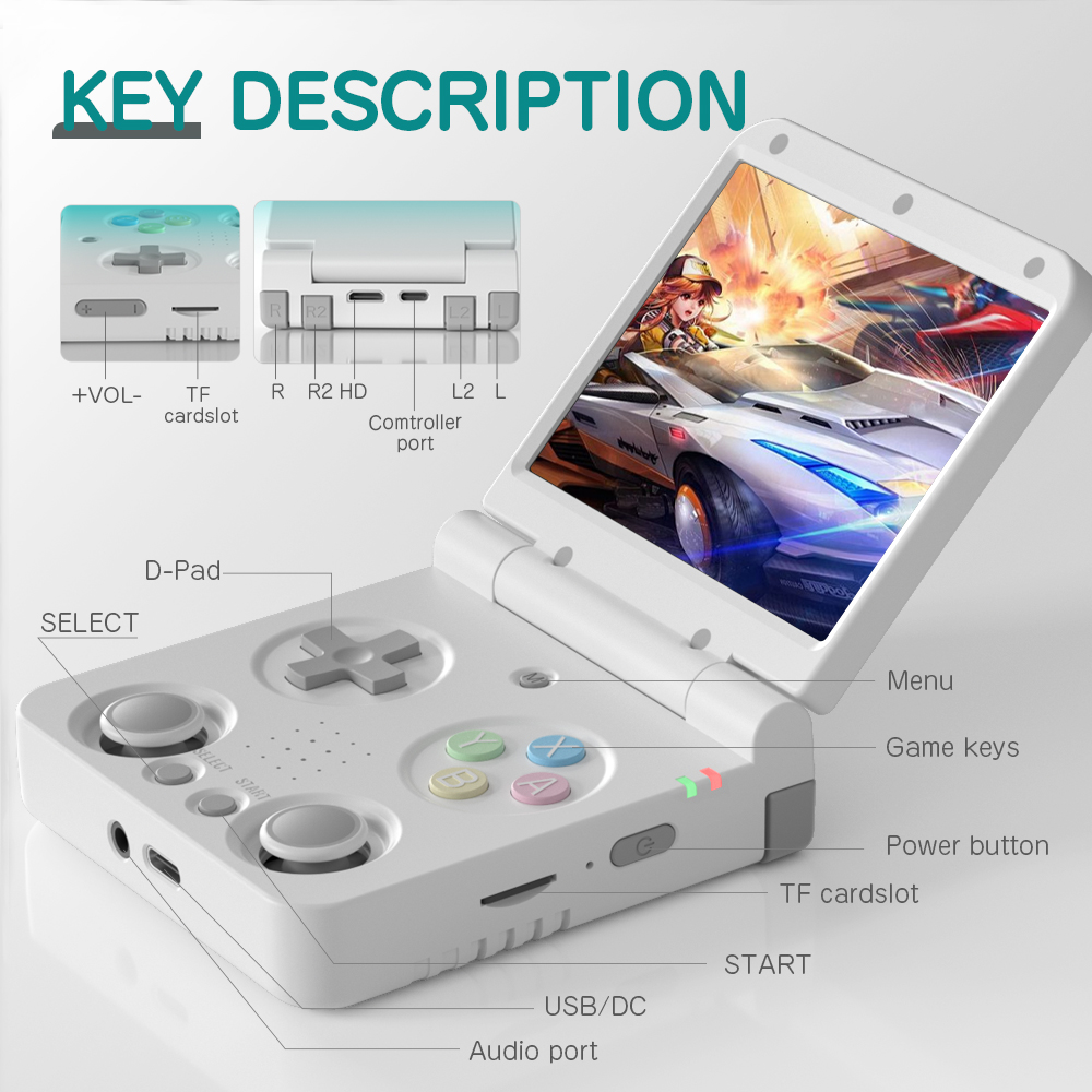 MIYOO Flip V2 مشغلات الألعاب ا - مراجعة Gaming Console Zone وسعره