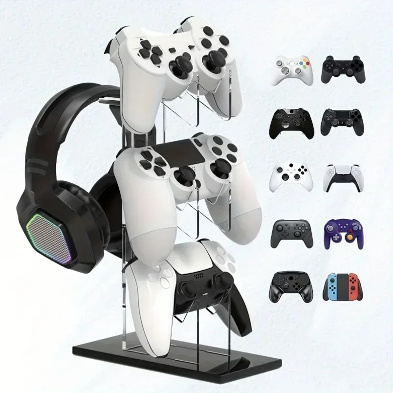 حامل تحكم ثلاثي الطبقات مع حام - مراجعة Gaming Console Organizer وسعره