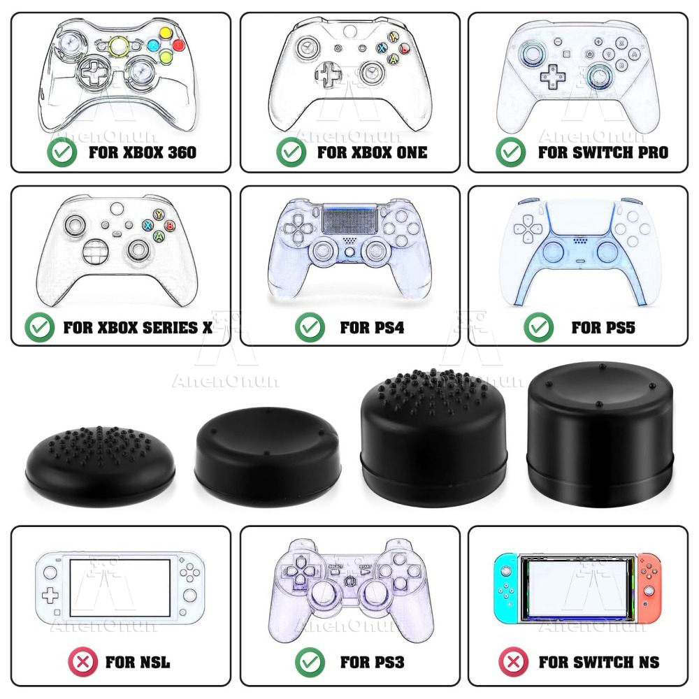 8 قطعة قبضة الإبهام قبعات تحكم - مراجعة Gaming Console Pc وسعره