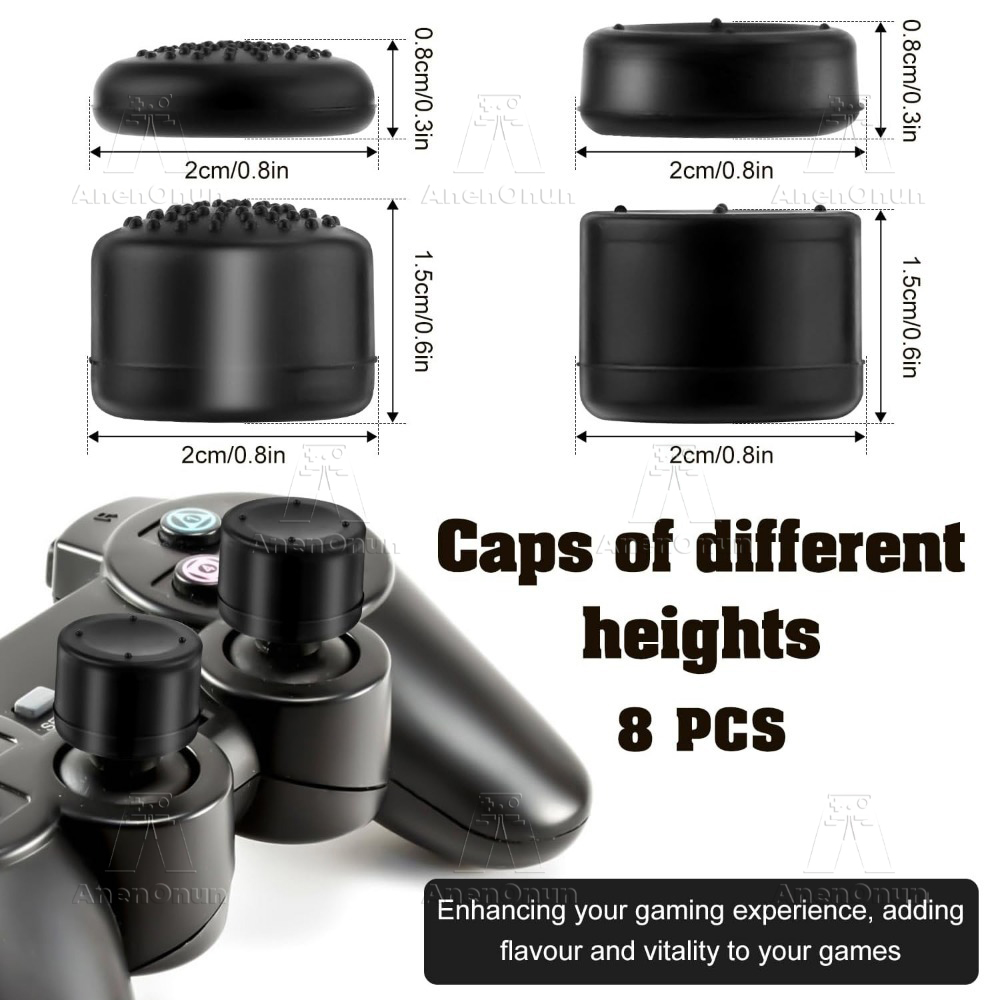 8 قطعة قبضة الإبهام قبعات تحكم - مراجعة Gaming Console Pc وسعره